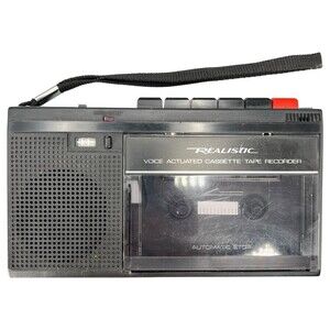Voice Actuated Cassette Tape Player Recorder Realistic CTR 85 DCI VTG Runs*